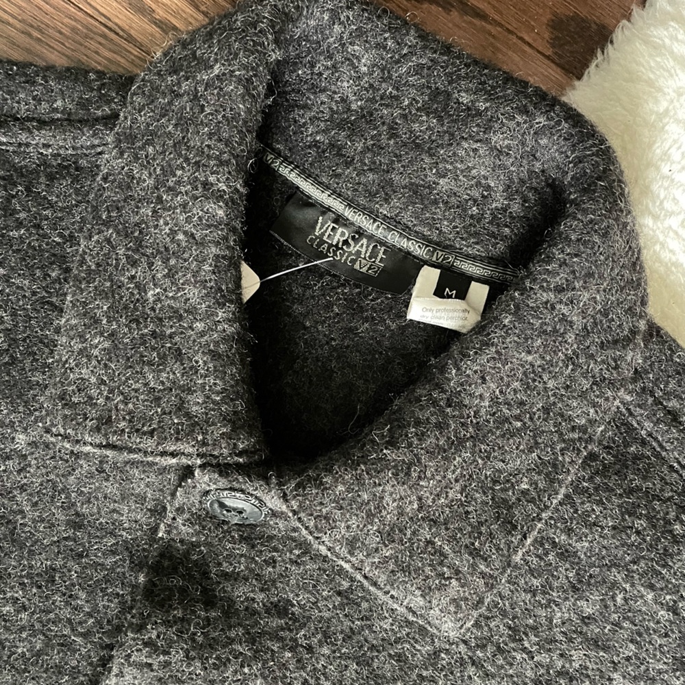 Versace Versus Boiled Wool cropped jacket